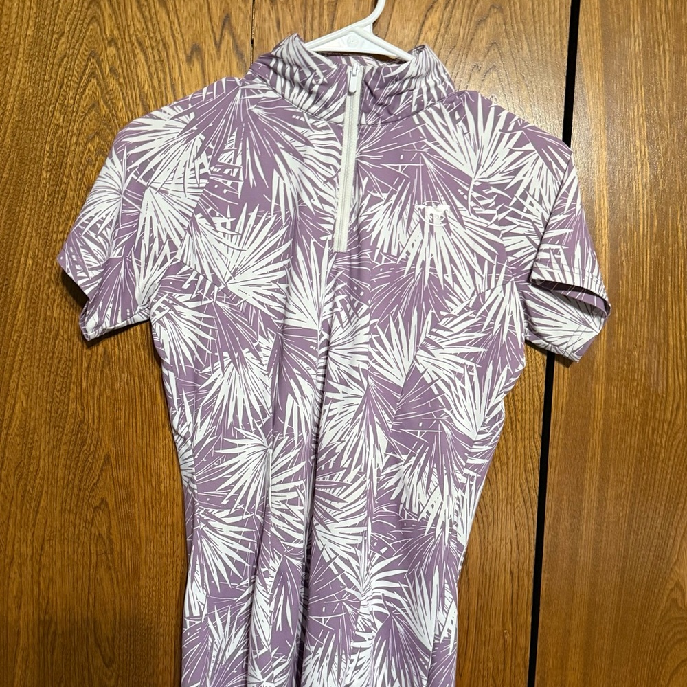 Piper Purple and White Riding Shirt